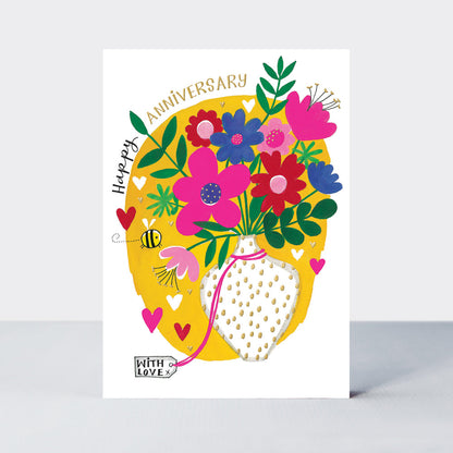 Fingerprint - Happy Anniversary/Vase Of Flowers