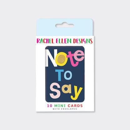 Foiled Pack of 10 notecards - Note to say - wordy