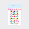 Foiled Pack of 10 notecards - Hearts