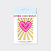 Foiled pack of 10 notecards - Neon heart/blank