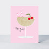Foiled pack of 10 notecards- For You/Cocktail