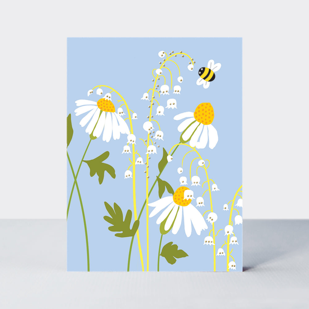 Foiled pack of 10 notecards - Daisies
