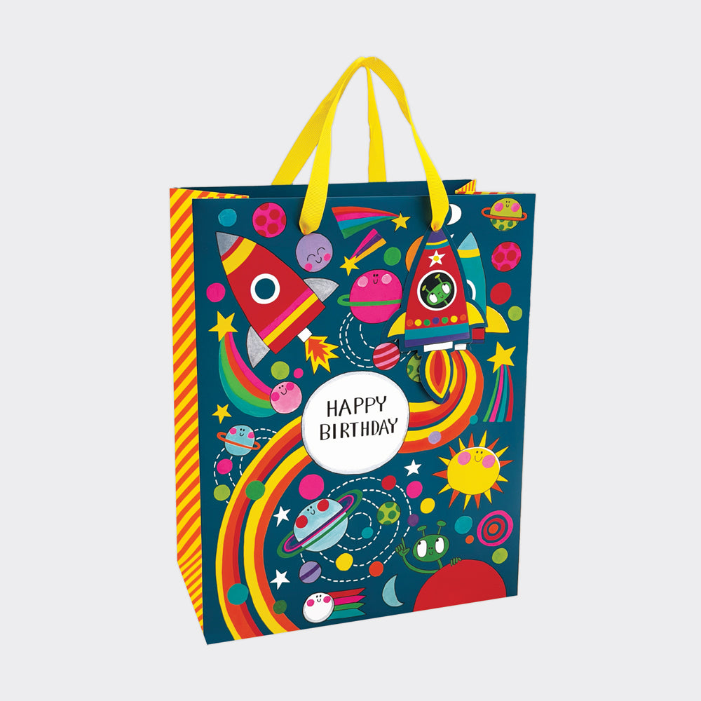 Large Gift Bag To The Moon Happy Birthday