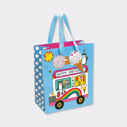 Medium Gift Bag Ice Cream Van Happy Birthday