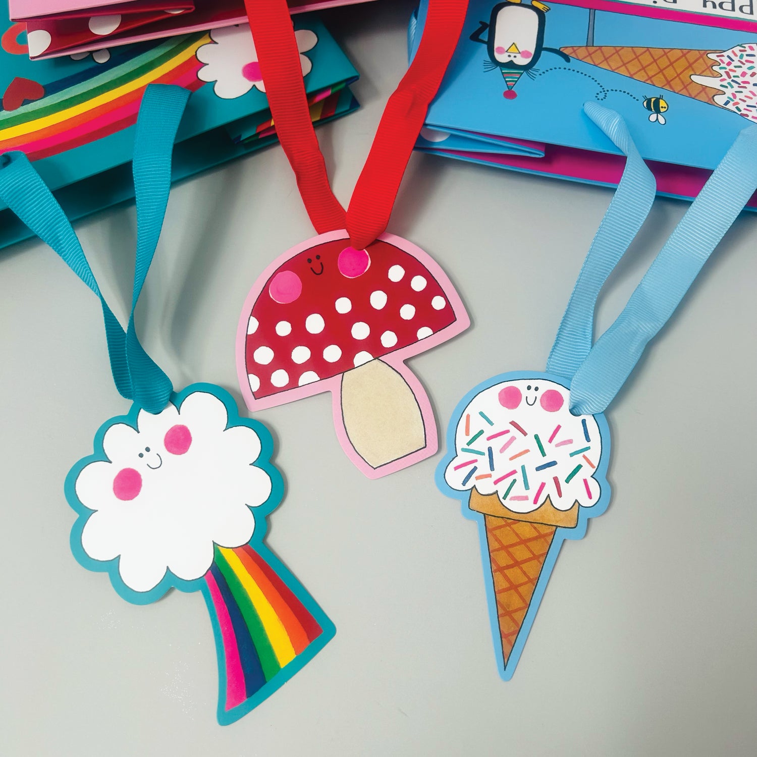 Pre order - Large Gift Bag - Toadstool &amp; Fairies/Happy Birthday