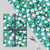 Flat Wrap  - Teal Floral
