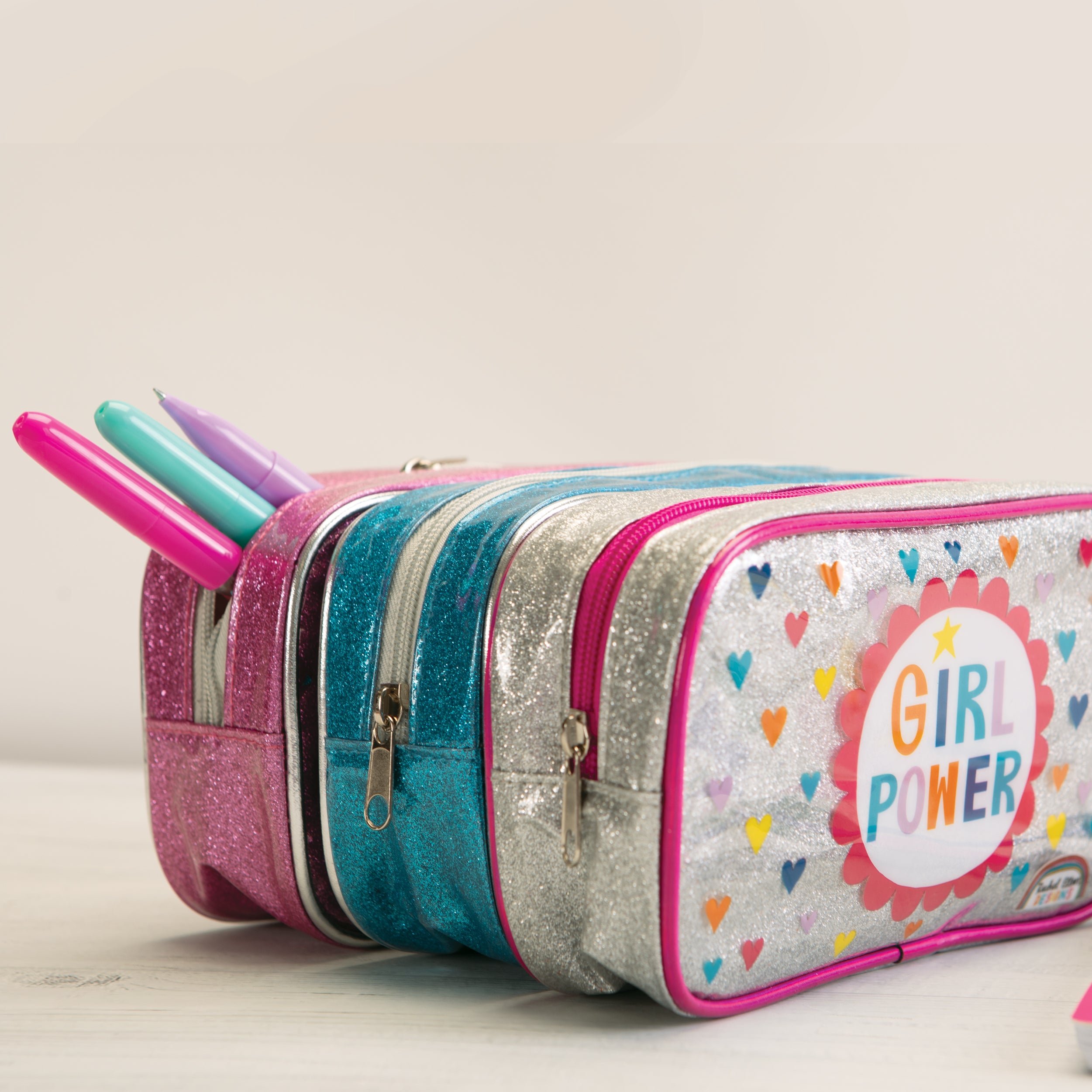 Glitter Pencil Case - Girl Power