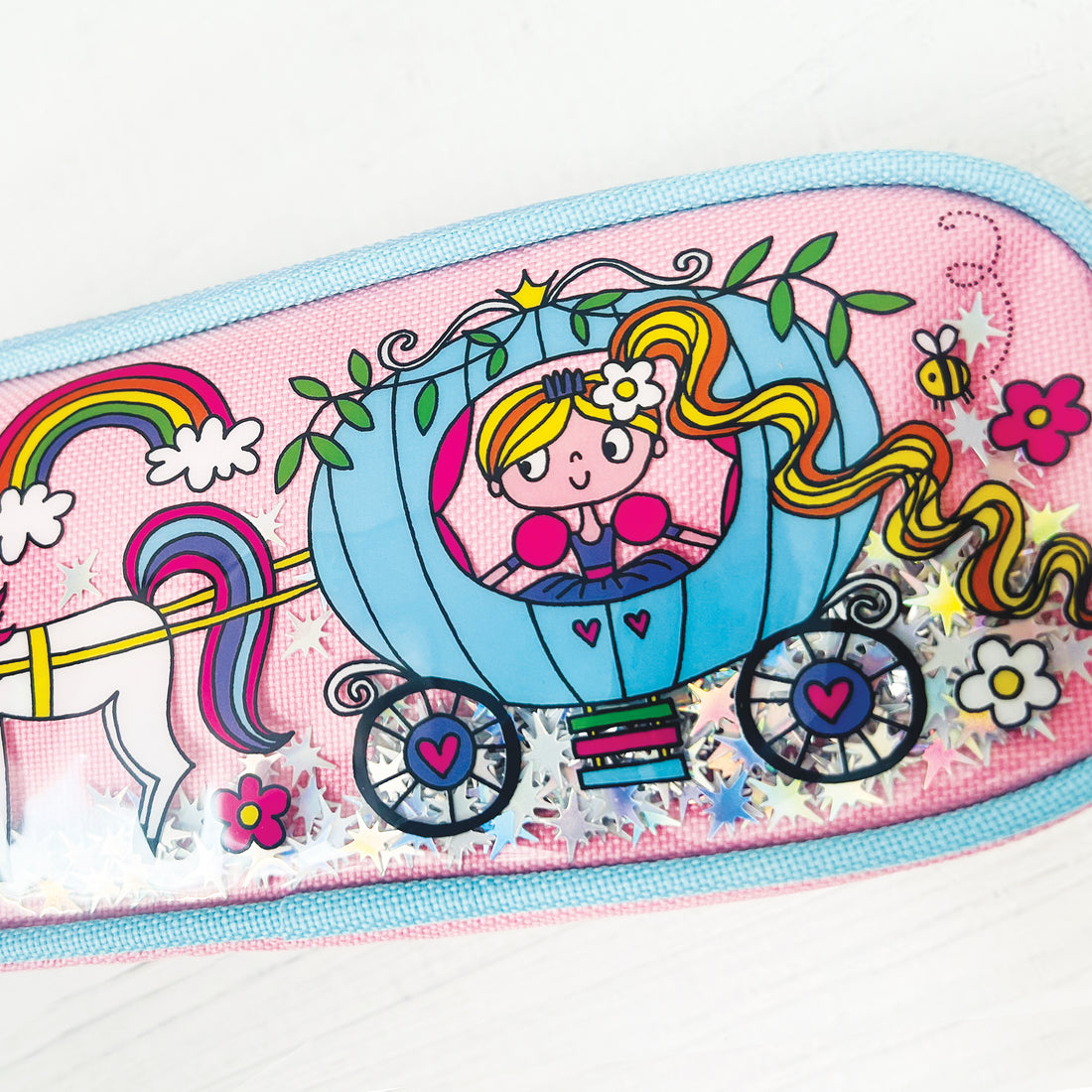Glitter Pencil Case With Handle - Little Princess