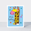 Hey! Age 1 Birthday card - Giraffe