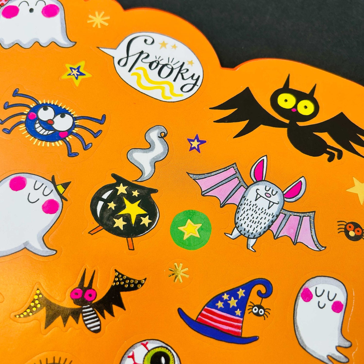 Halloween Die-Cut Colouring Book With Stickers