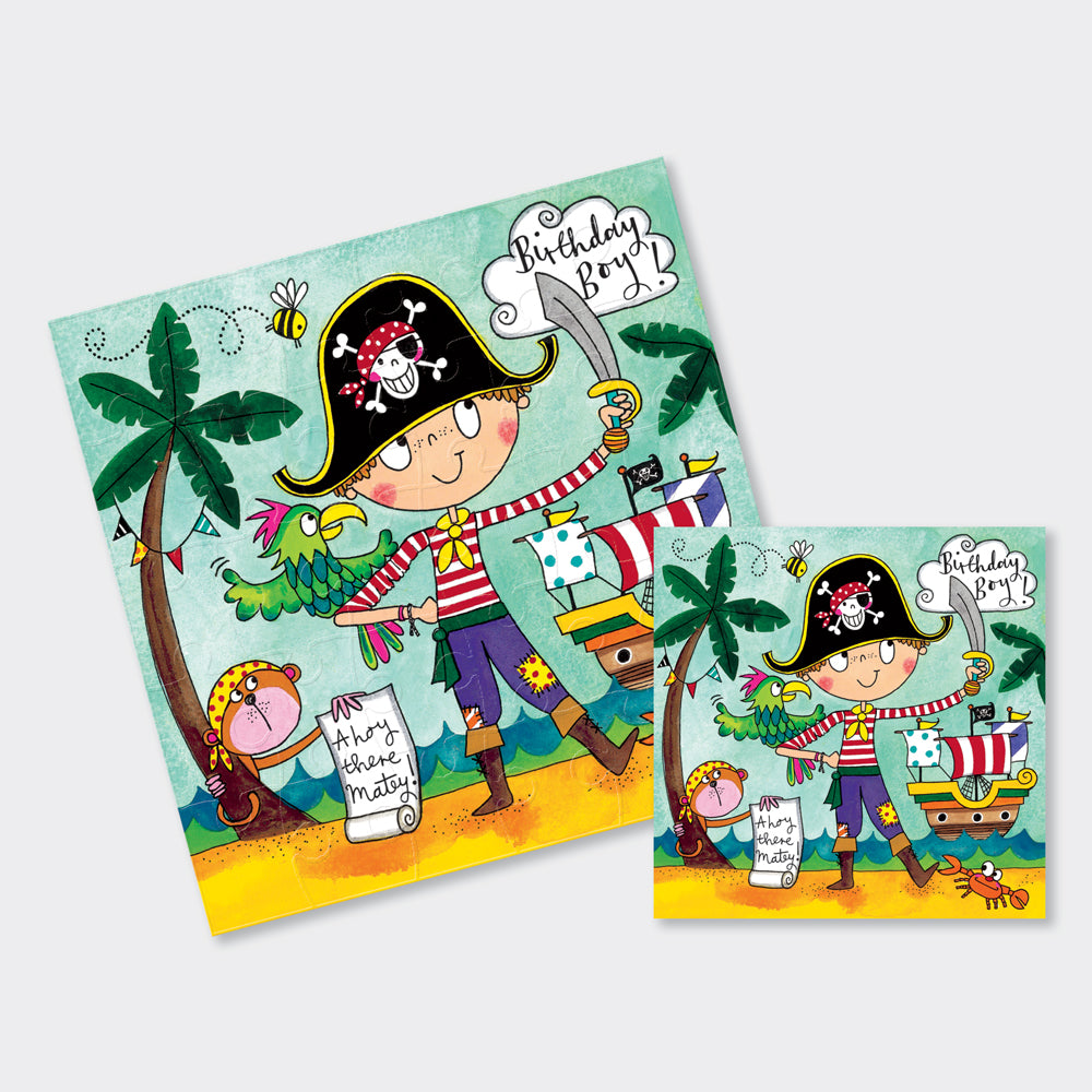 Jigsaw Card - Birthday Pirate