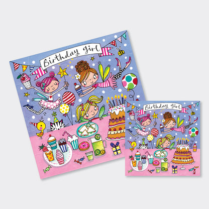 Jigsaw Card - Birthday Girl Fairy Party