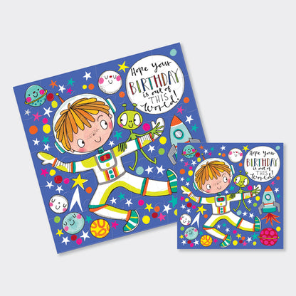 Jigsaw Card - Spaceman and Alien