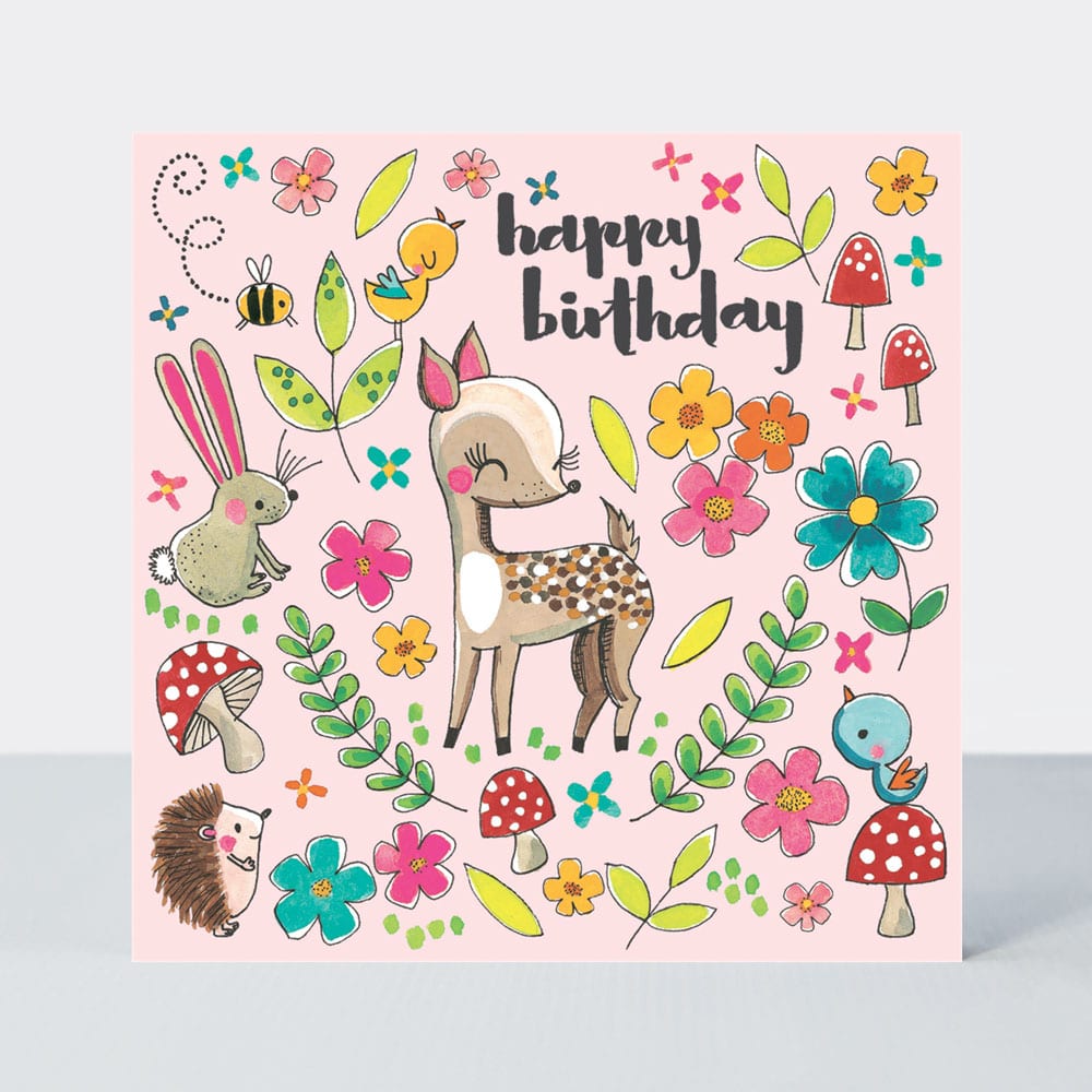 Jigsaw Card - Birthday woodland friends