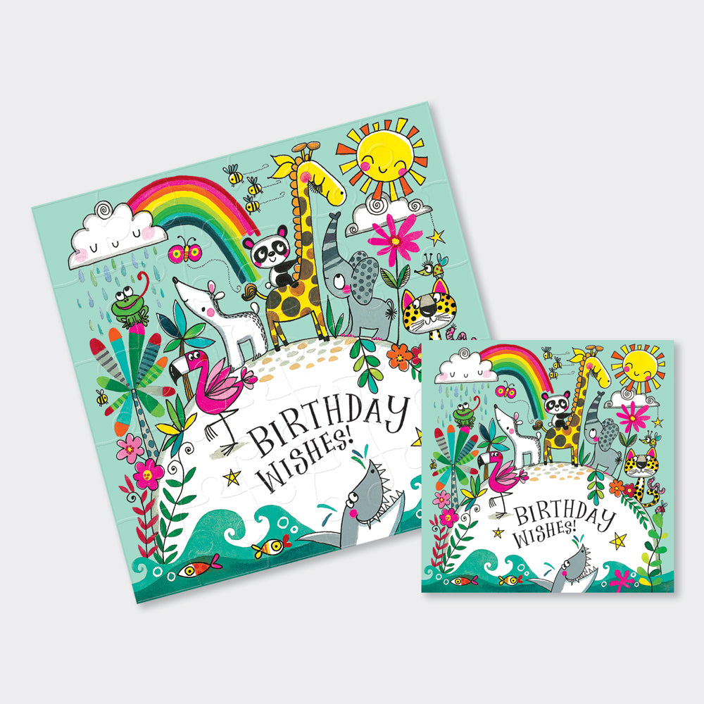 Jigsaw Card - Birthday Wishes/Love our planet