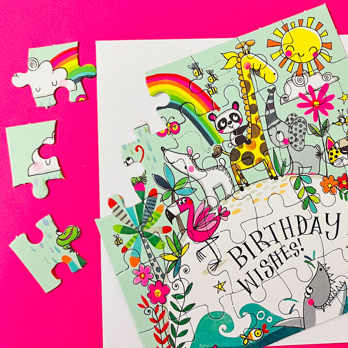 Jigsaw Card - Birthday Wishes/Love our planet