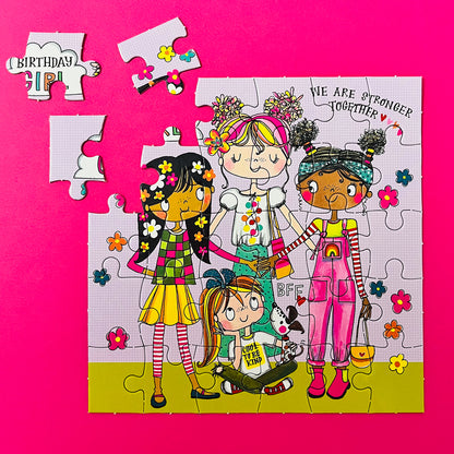 Jigsaw card - Birthday Girl/Girl Power