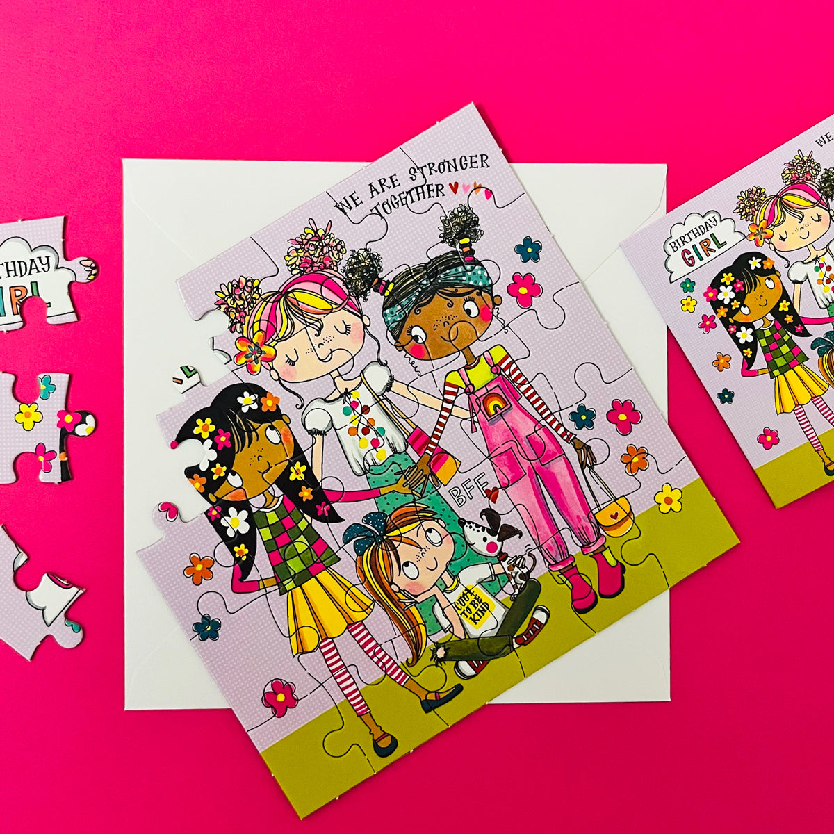 Jigsaw card - Birthday Girl/Girl Power