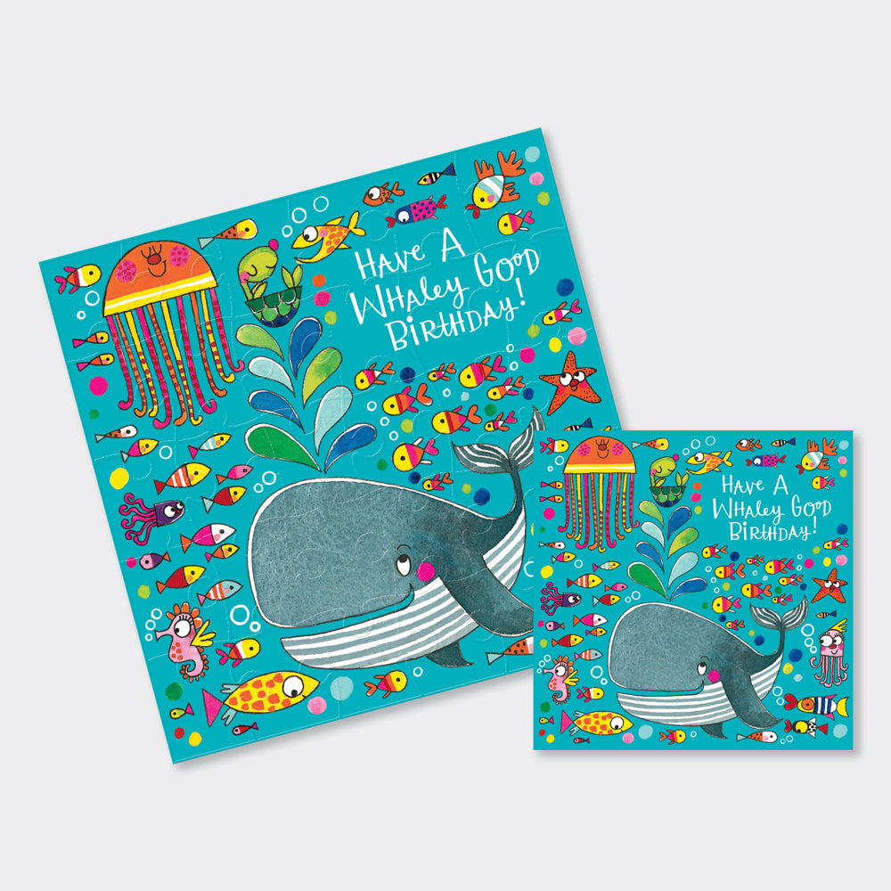 Jigsaw card - Whaley Good Birthday