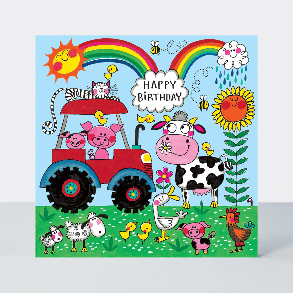 Jigsaw card - Happy Birthday - Farmyard