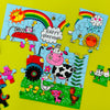 Jigsaw card - Happy Birthday - Farmyard