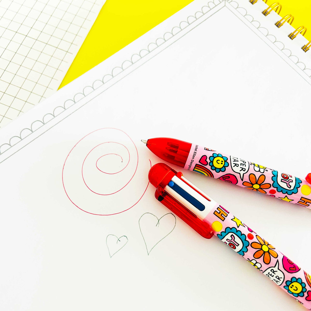 6 Colour Ballpoint Pen CDU - 2 Designs