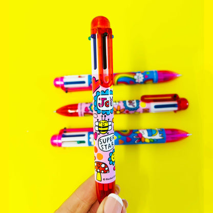 6 Colour Ballpoint Pen CDU - 2 Designs