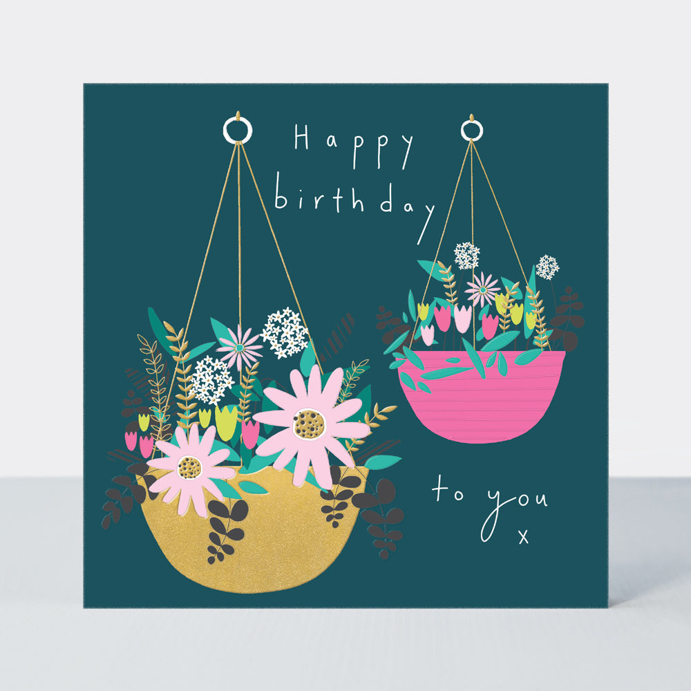 Mika - Birthday/Blue Hanging Baskets
