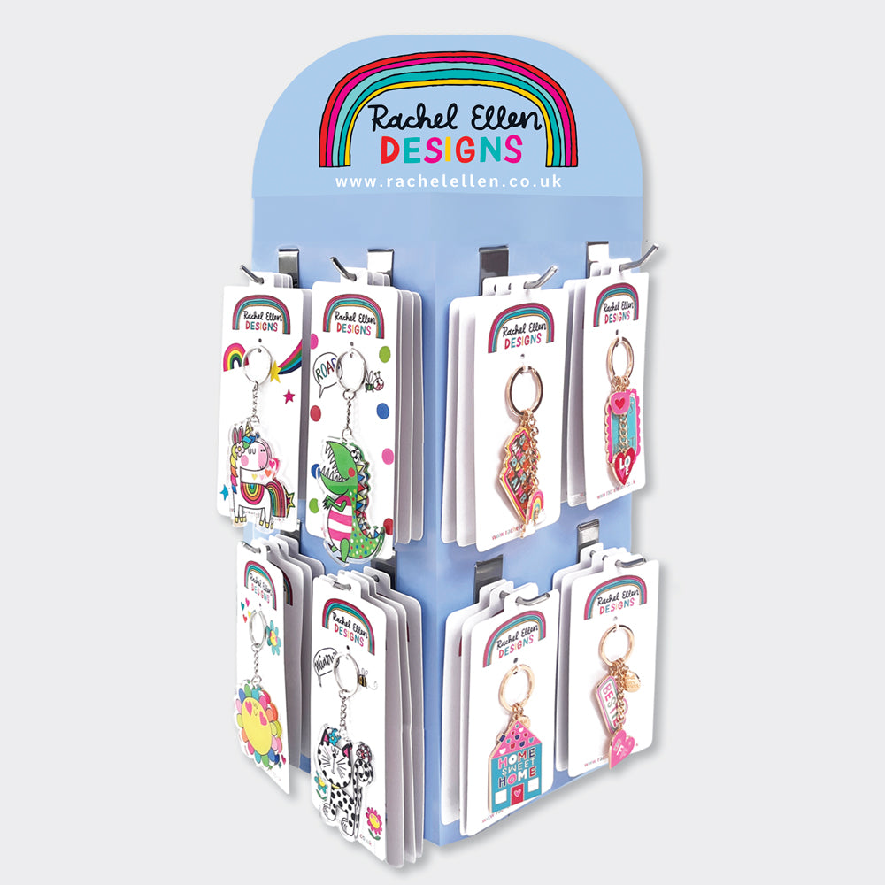 Filled Mini Spinner: 96 piece Hair Accessories &amp; Keyrings Display