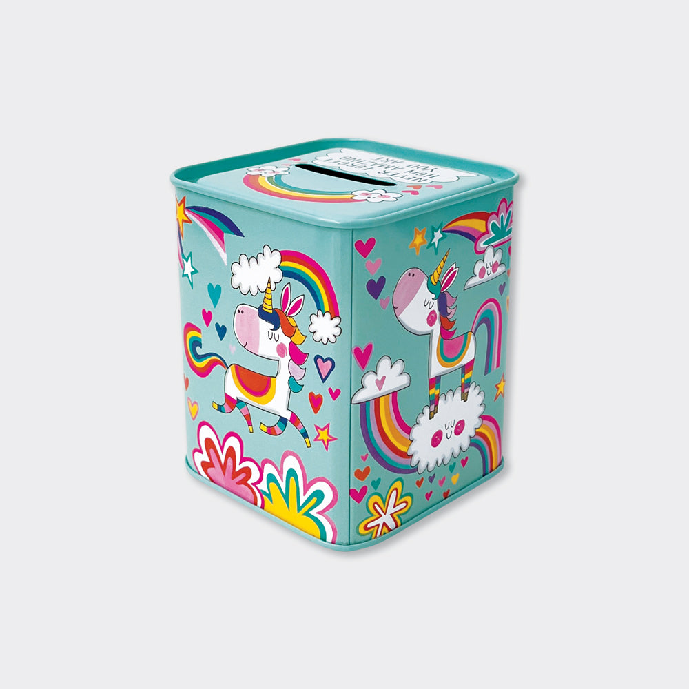 Money Box Tin - Never Forget How Amazing You Are/Unicorns