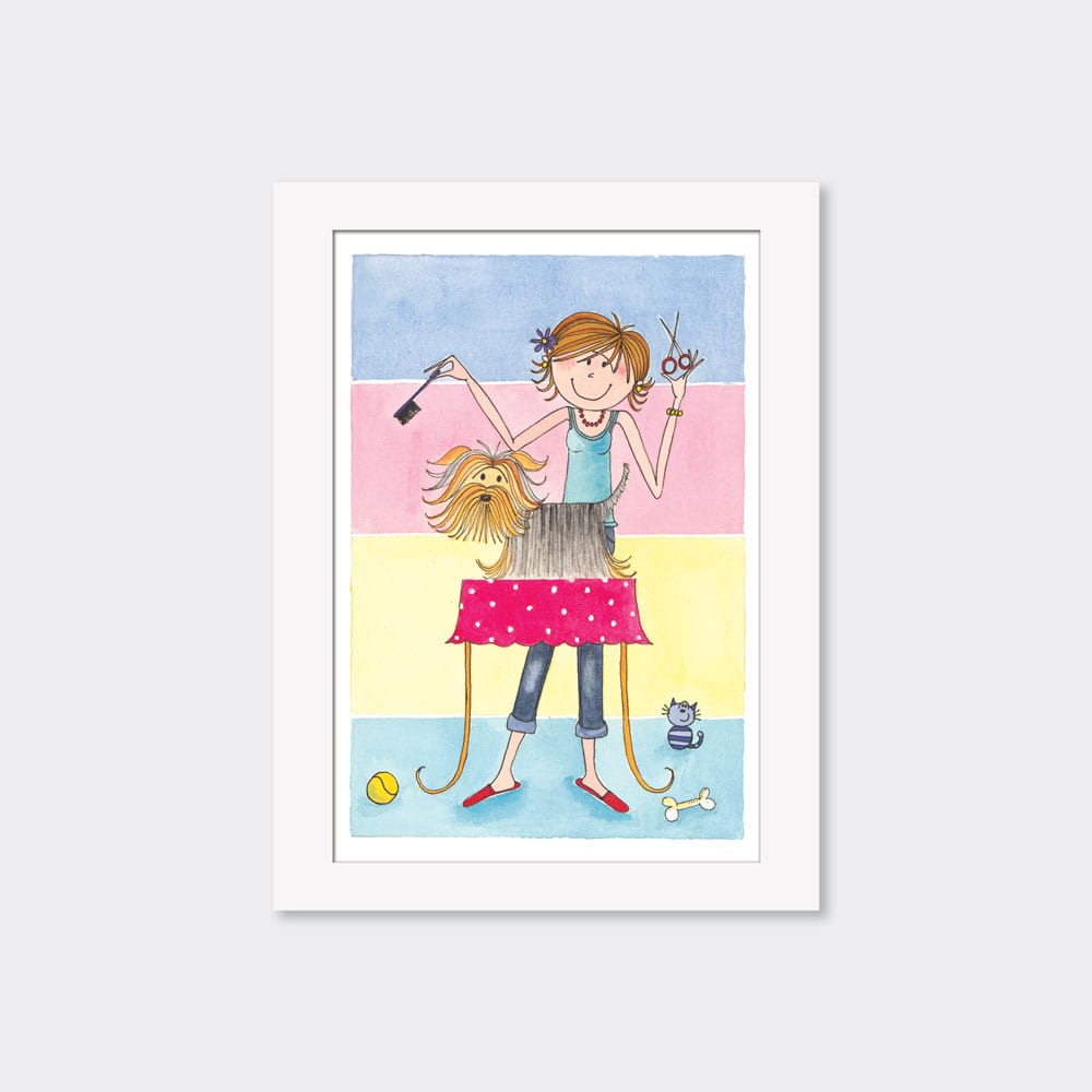 Mounted Limited Edition Print ‐ Yorkie's Haircut