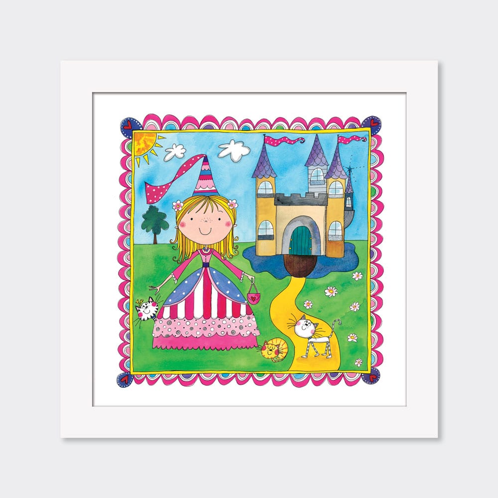 Mounted Limited Edition Print ‐ Princess &amp; Castle