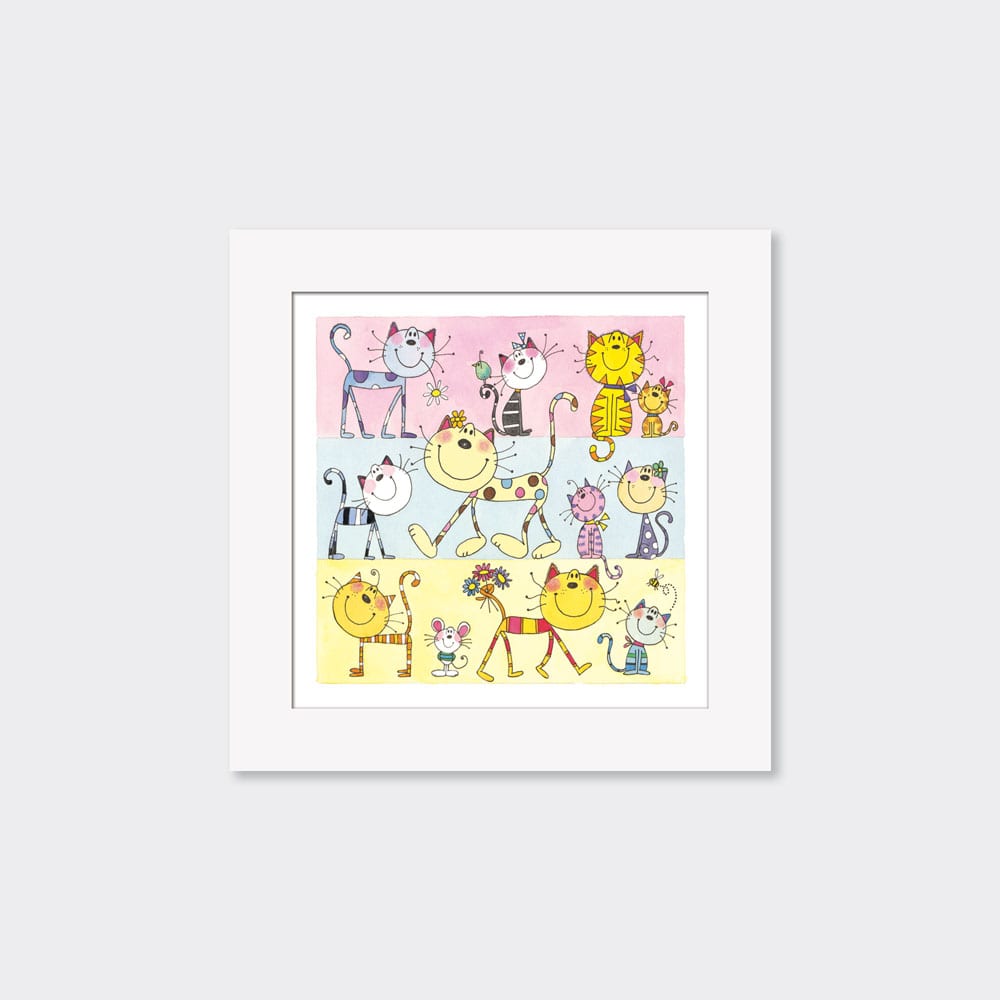 Mounted Limited Edition Print ‐ Cats