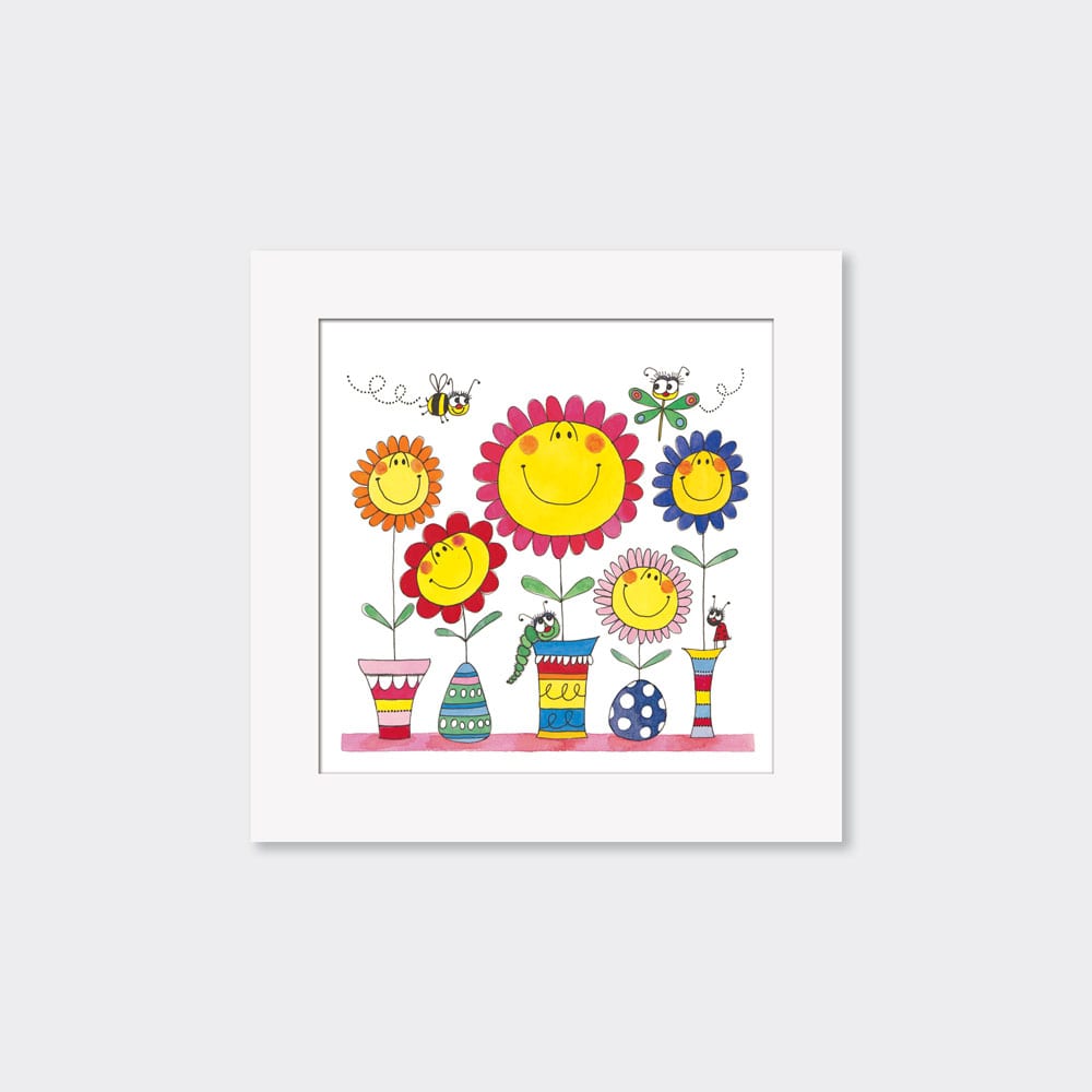 Mounted Limited Edition Print ‐ Flower Pots