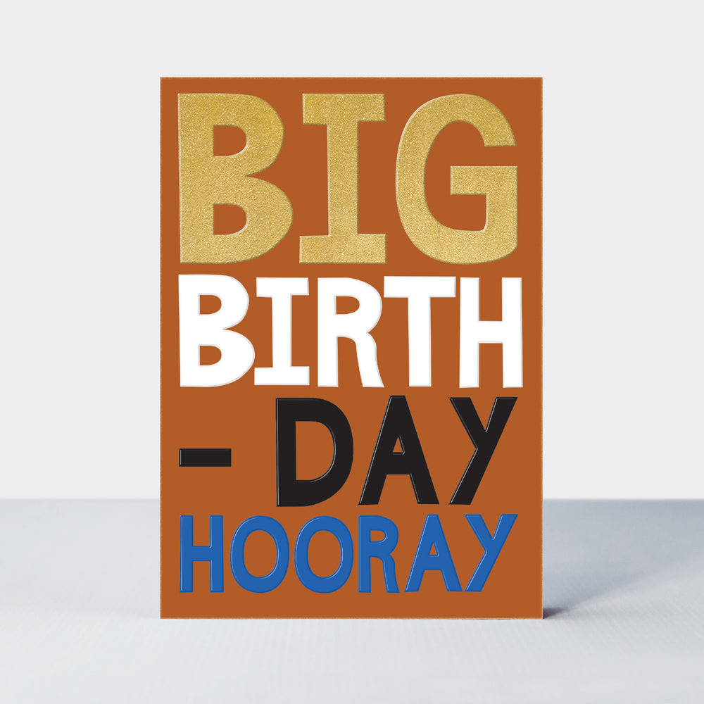 Good News - Big Birthday Hooray Birthday Card Brown