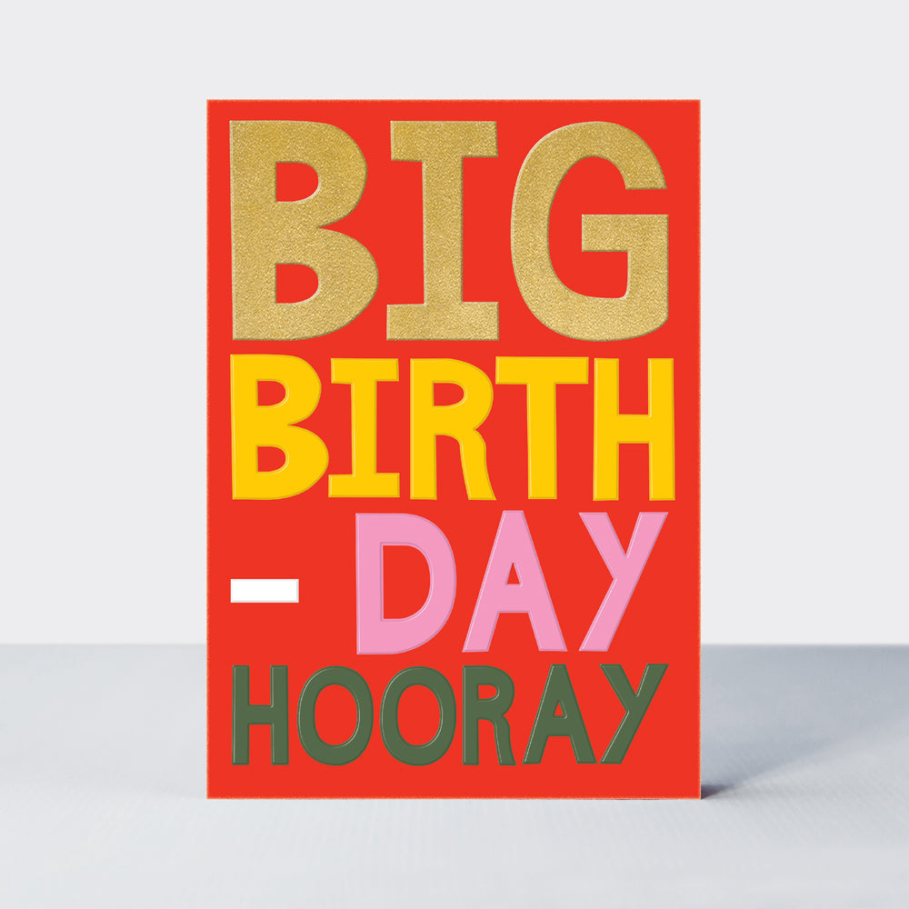 Good News - Big Birthday Hooray Birthday Card Red