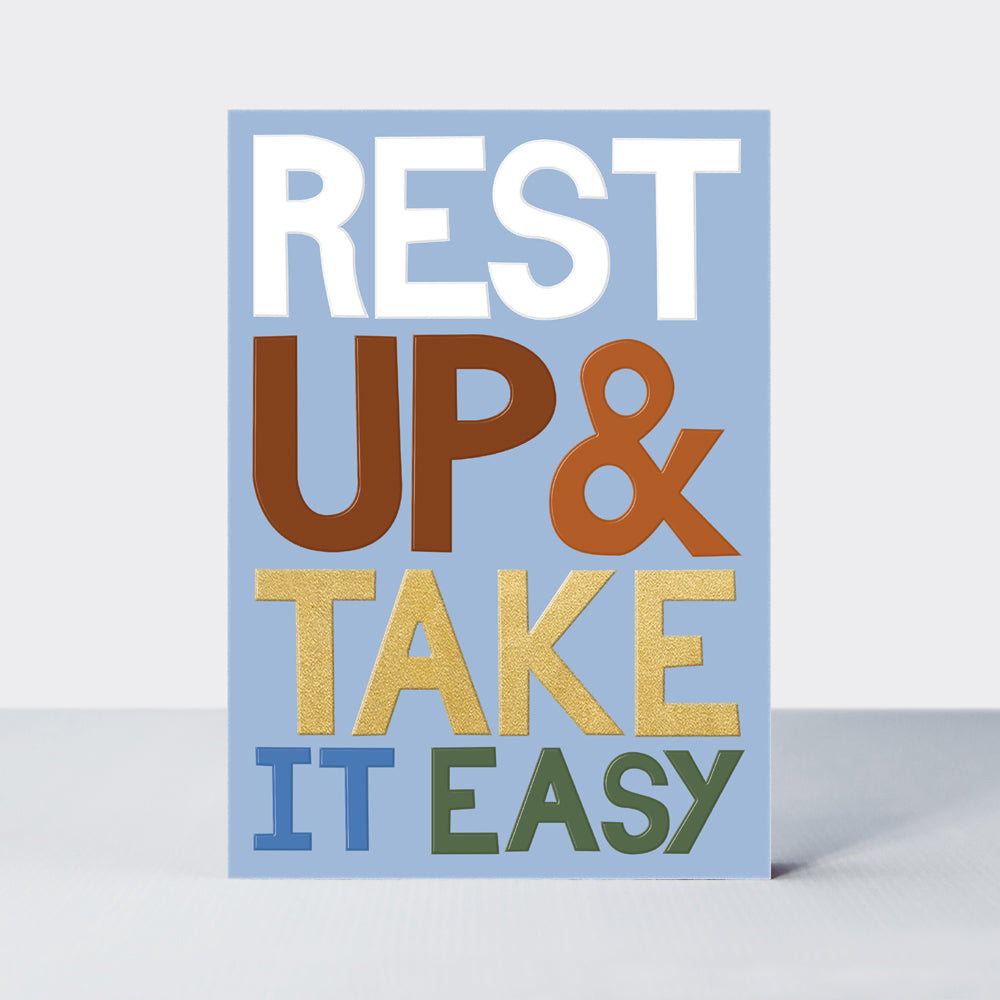 Easy Get In Good News - Rest Up And Take It Easy Get Well Card – Rachel Ellen ...