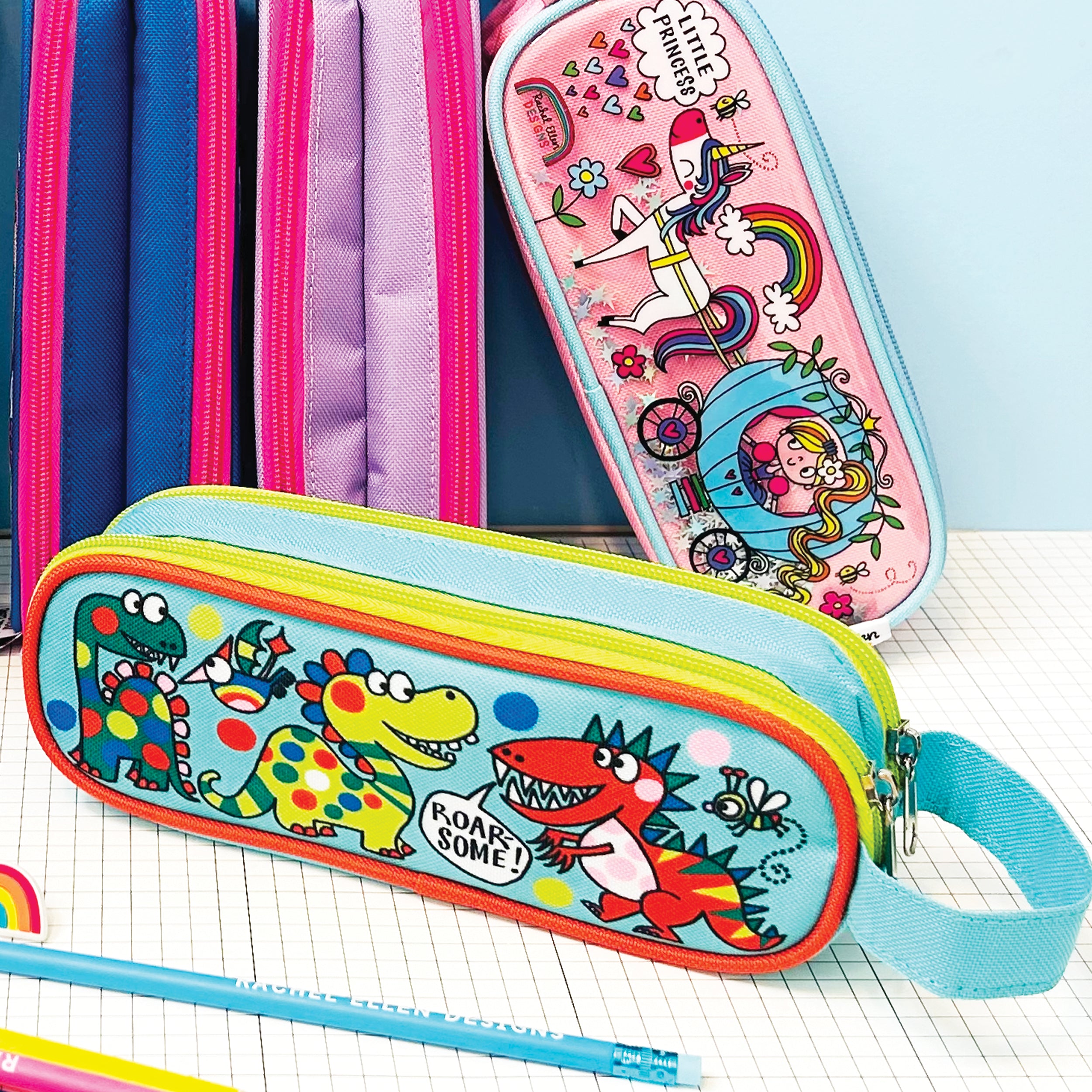 Pencil Case With Handle - Dinosaurs