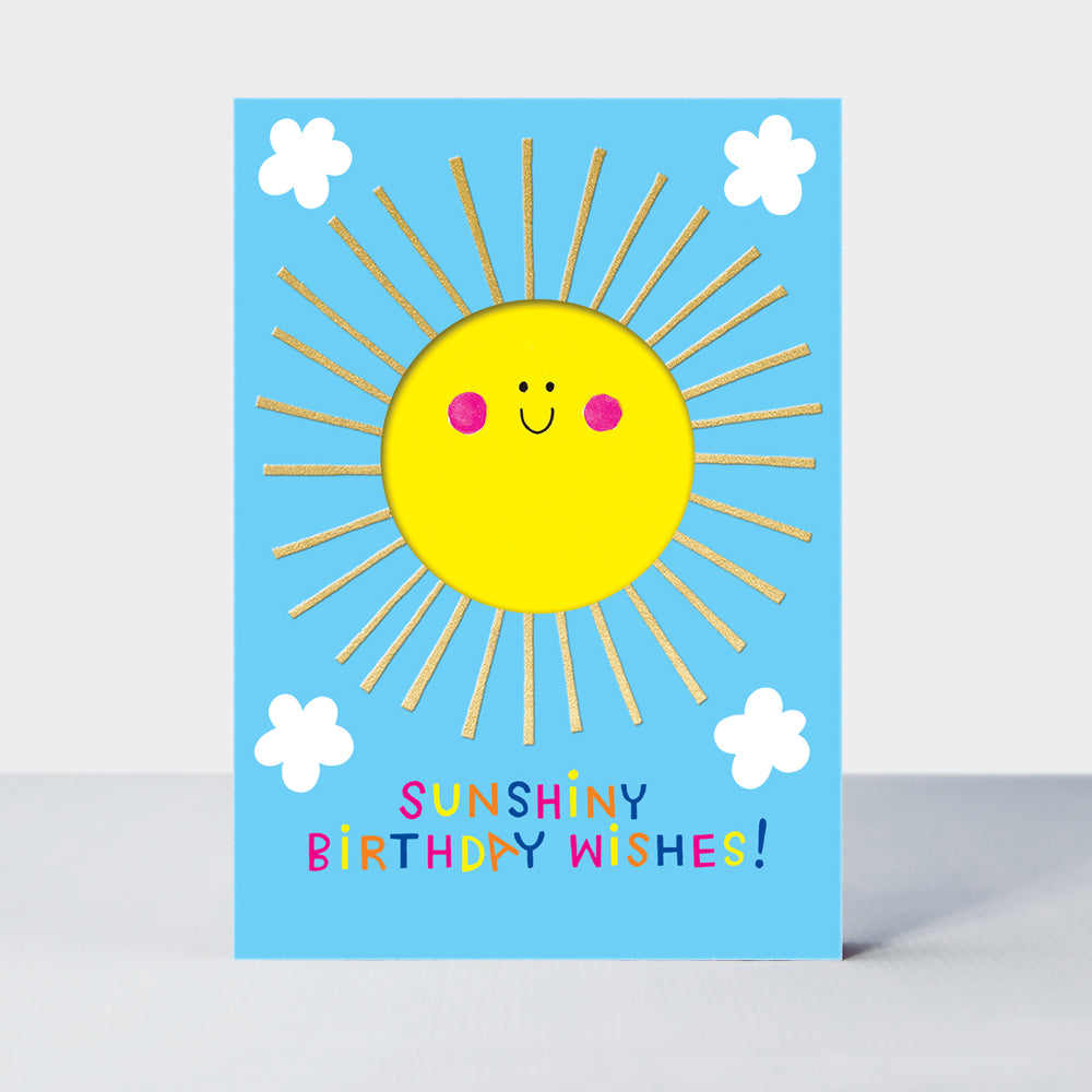 Wholesale birthday card featuring a sun design by Rachel Ellen Designs
