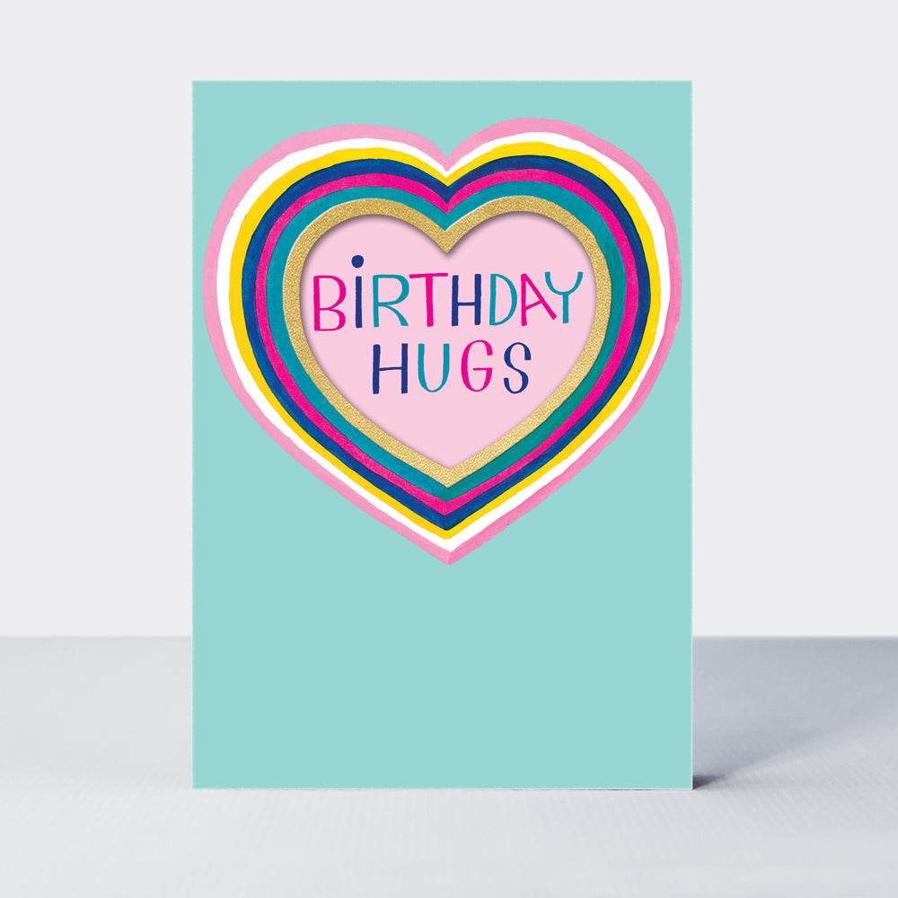 Wholesale birthday card featuring a heart design by Rachel Ellen Designs