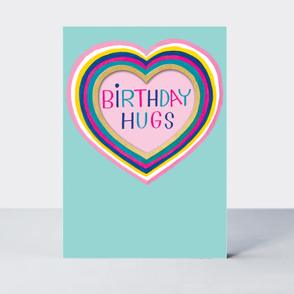Wholesale birthday card featuring a heart design by Rachel Ellen Designs
