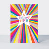 Wholesale birthday card featuring a starburst design by Rachel Ellen Designs