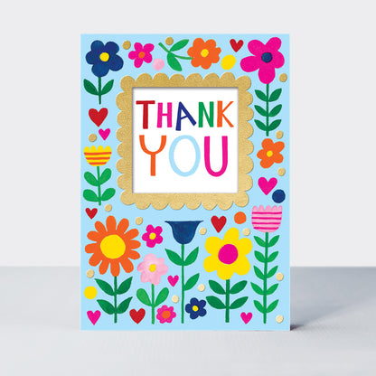 Wholesale thank you card featuring a floral design by Rachel Ellen Designs