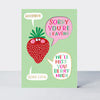 Wholesale leaving card featuring a strawberry design by Rachel Ellen Designs