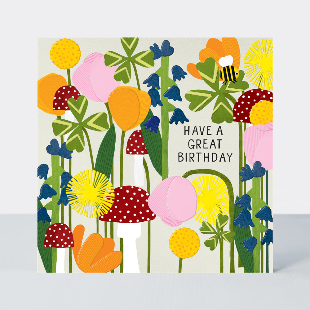 Paper Petals - Have a Great Birthday/Paper Cut Petals, Toadstool &amp; Bee