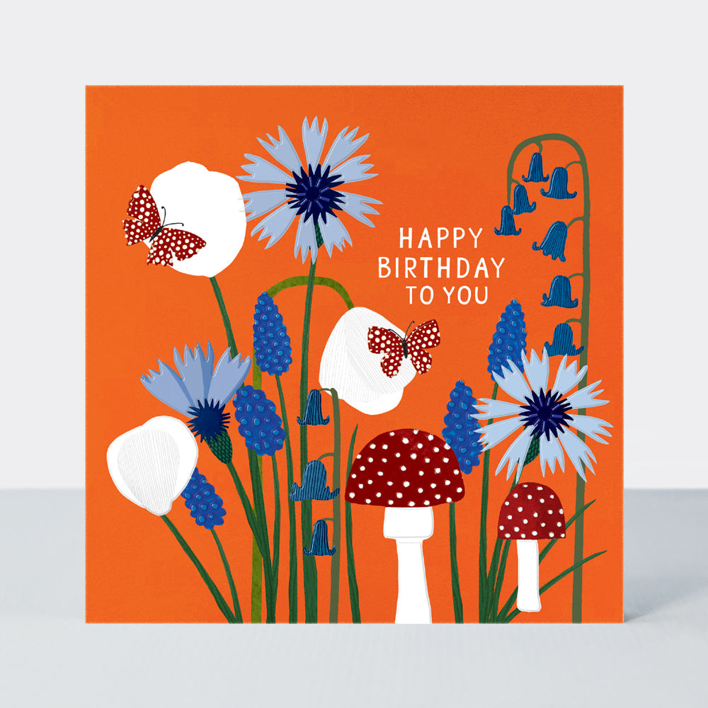 Paper Petals - Happy Birthday/Paper Cut Petals, Toadstools &amp; Butterflies