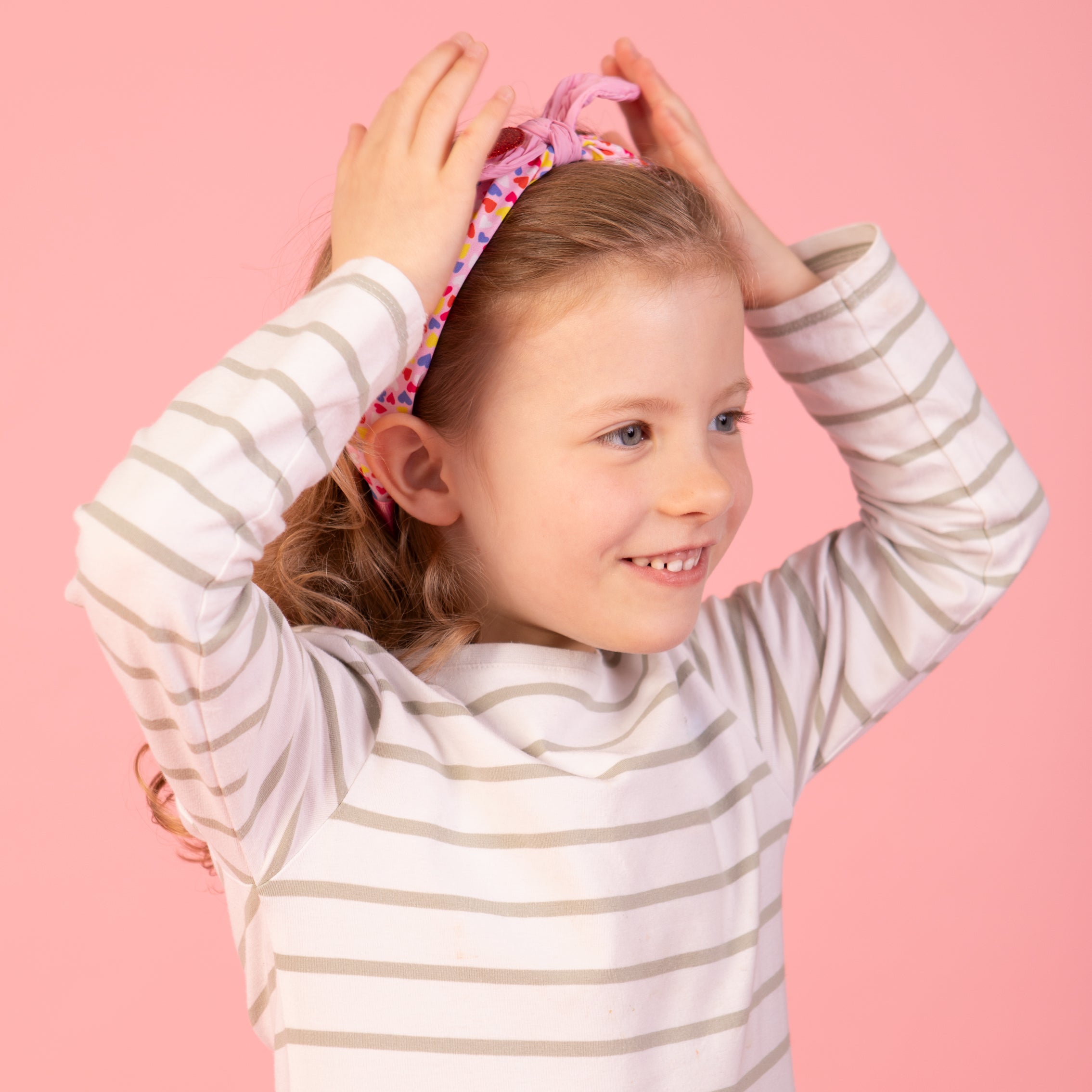Bow Headband - Love Hearts