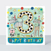 Rhubarb - Age 3 Boy/Dogs birthday card