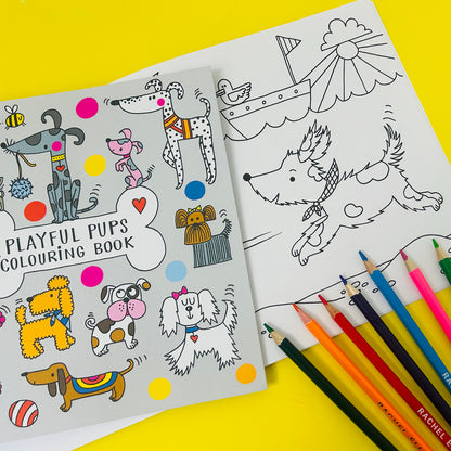 Playful Pups Colouring Book