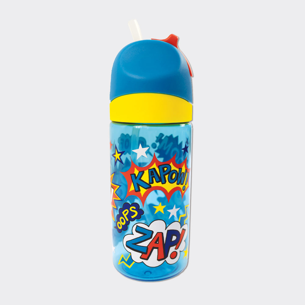 Drinks Bottle With Straw - Super Hero
